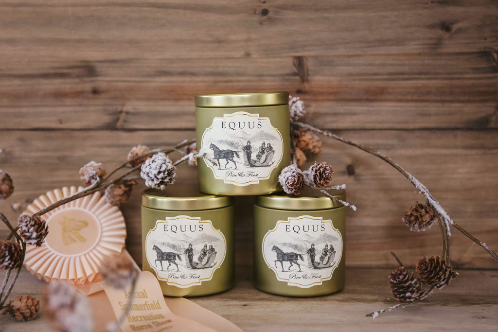 Pine & Frost Equus Candle // Luxury Equestrian Candle