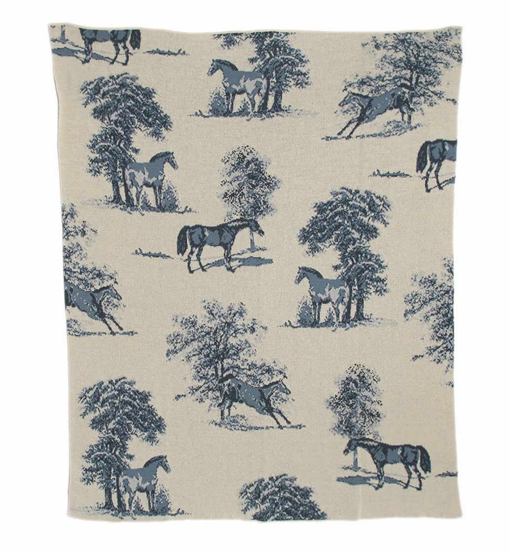 Equestrian Toile Throw