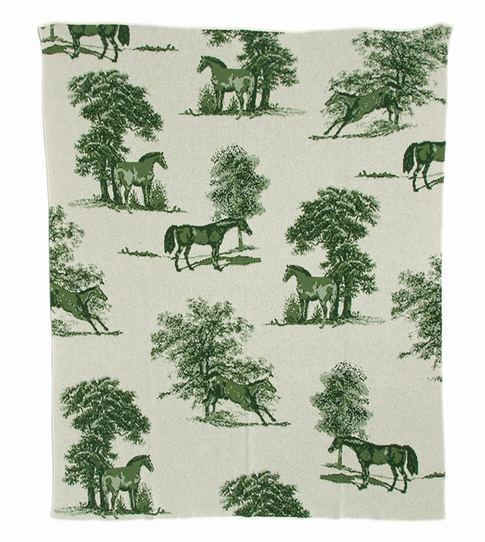 Equestrian Toile Throw