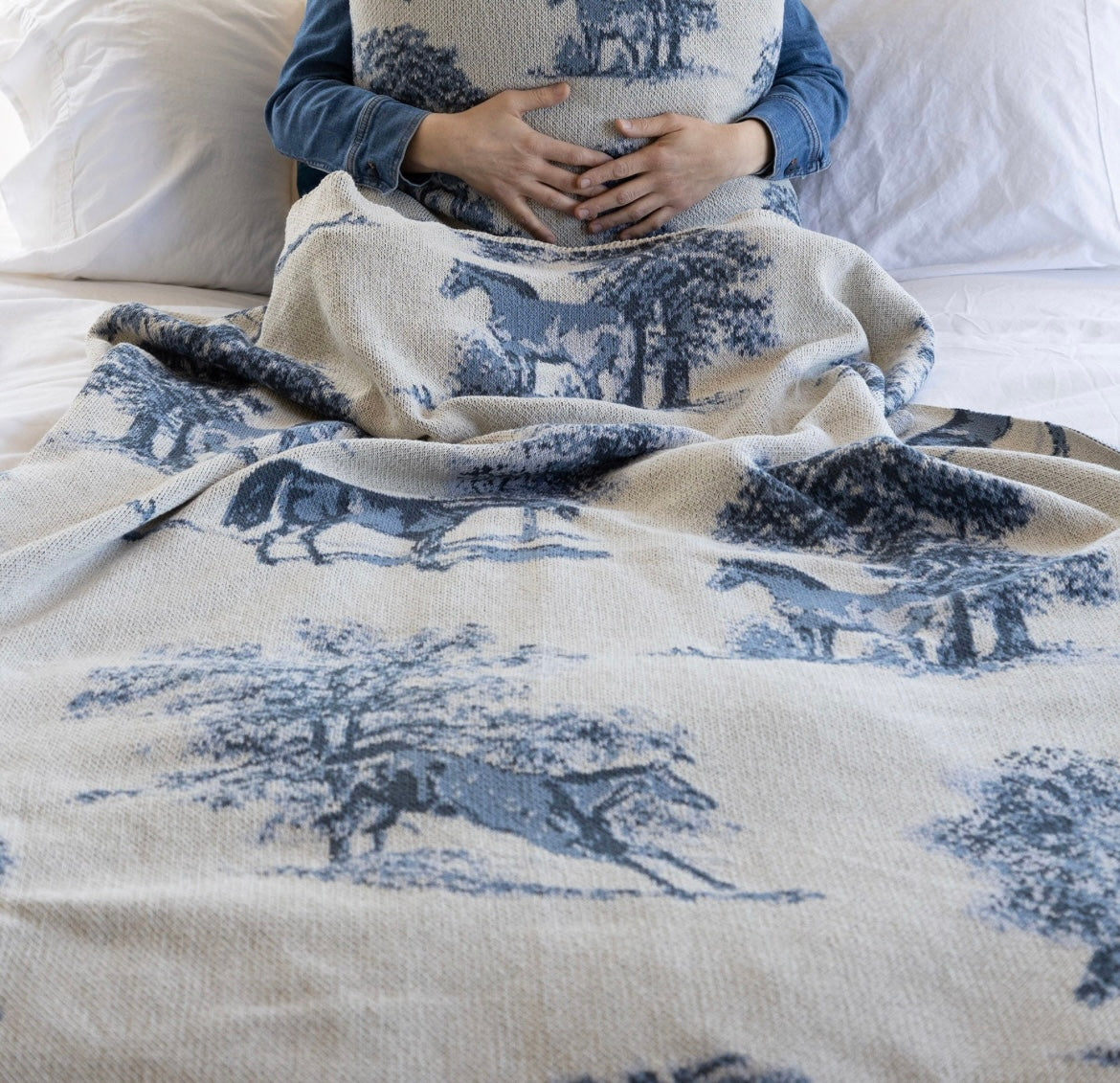 Equestrian Toile Throw