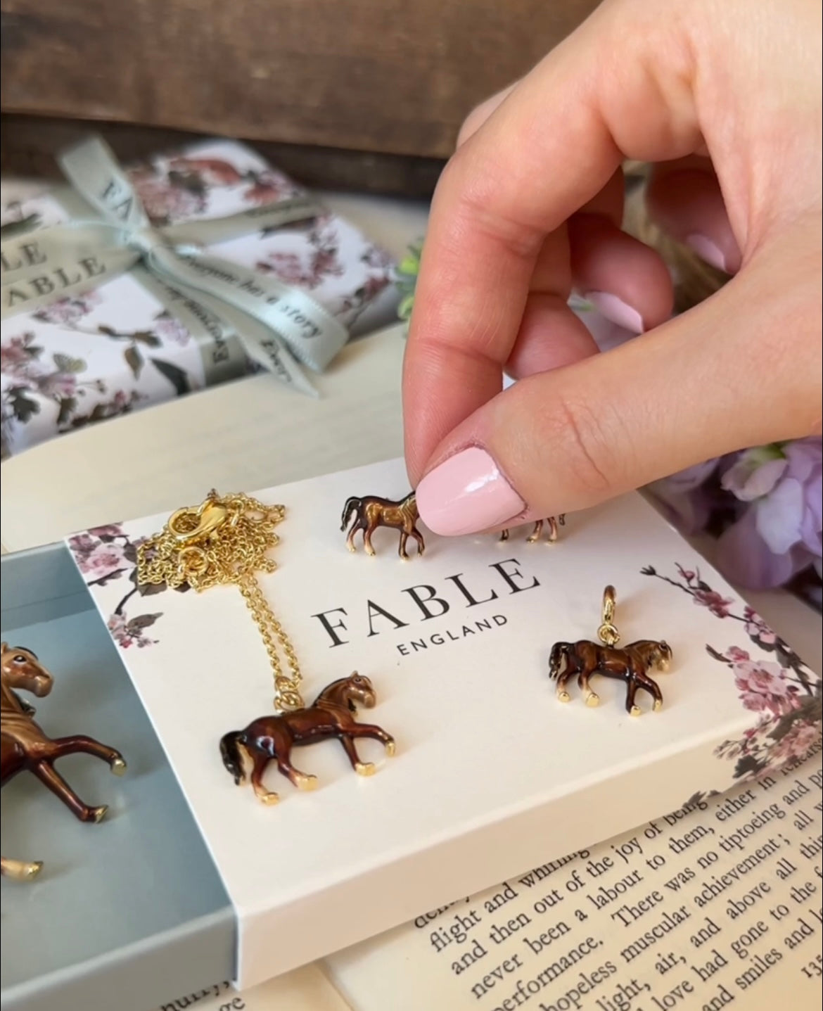 Enamel Horse Bracelet