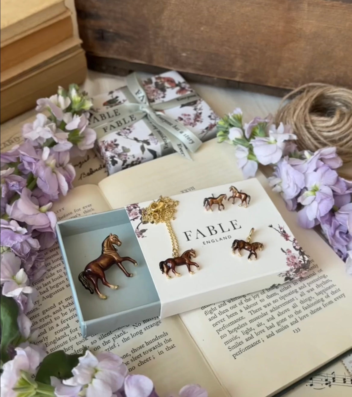 Petite Enamel Horse Earrings