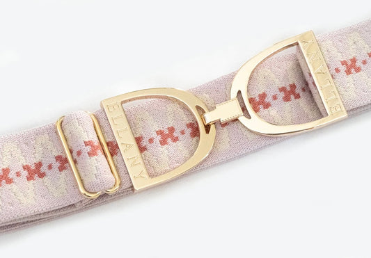 PINK ALMARETTO - 1.5" GOLD BELT