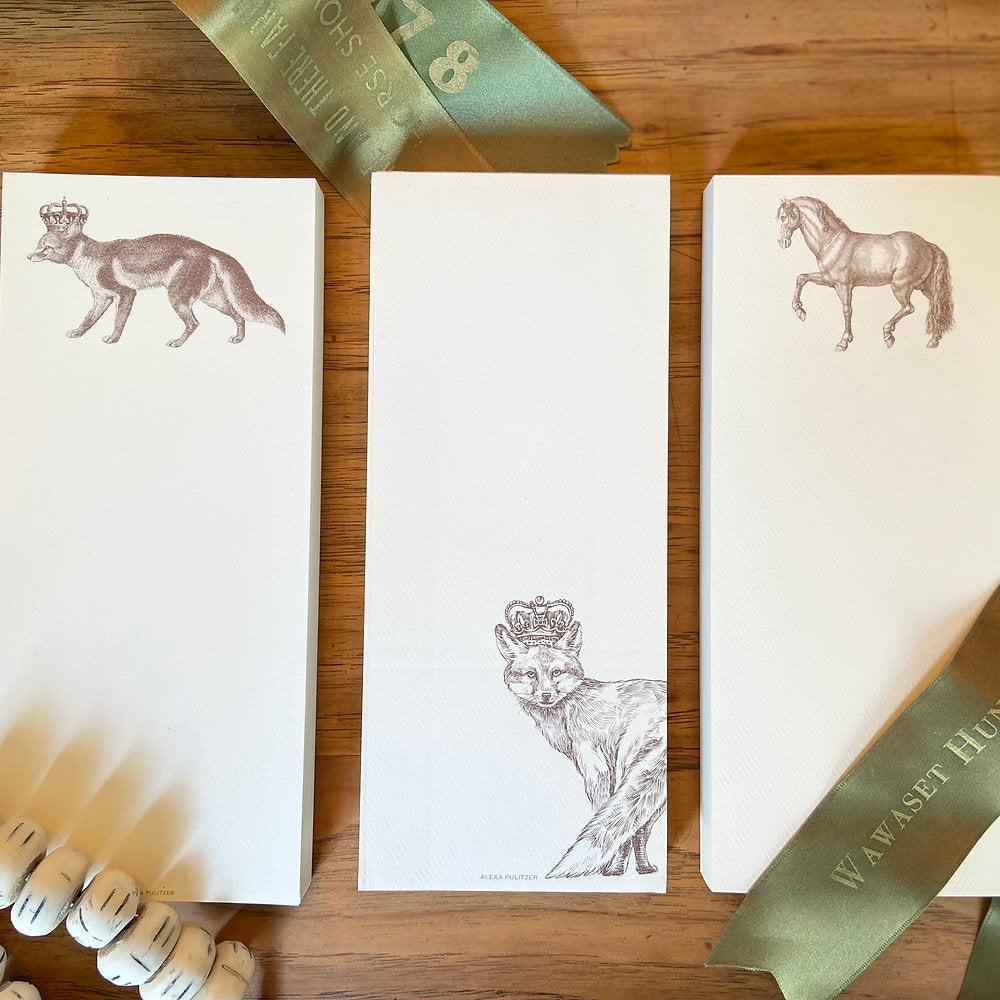 Royal Fox Long Notepad