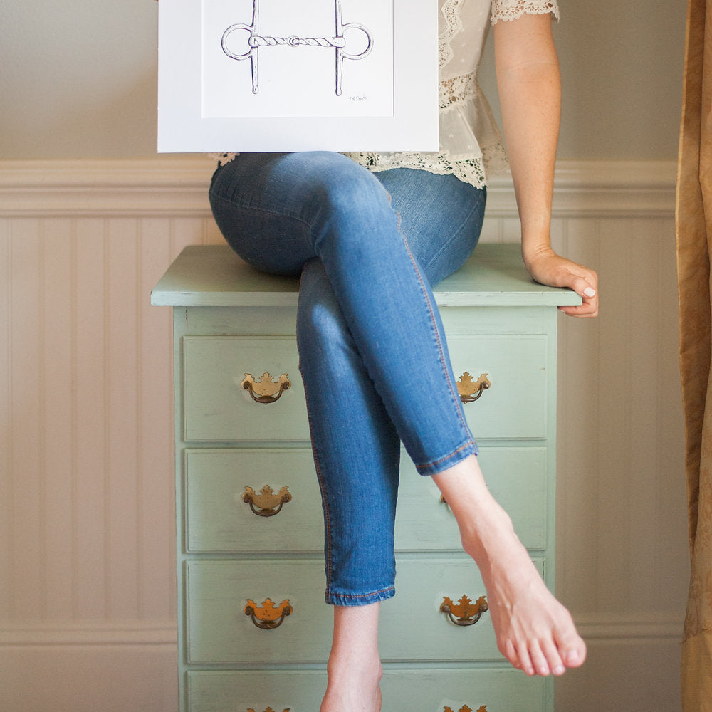 Full Cheek Twisted Bit Print, Signed & Matted