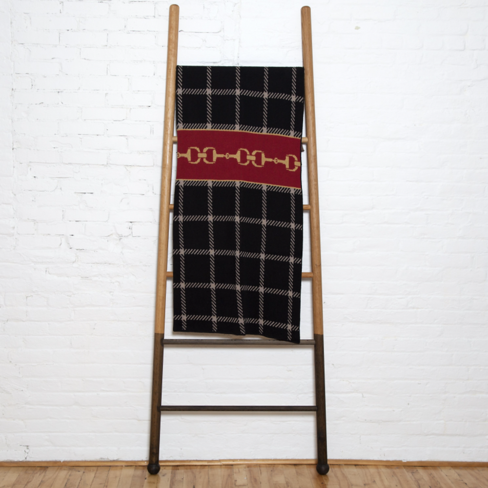Eco Horse Bit Plaid Throw