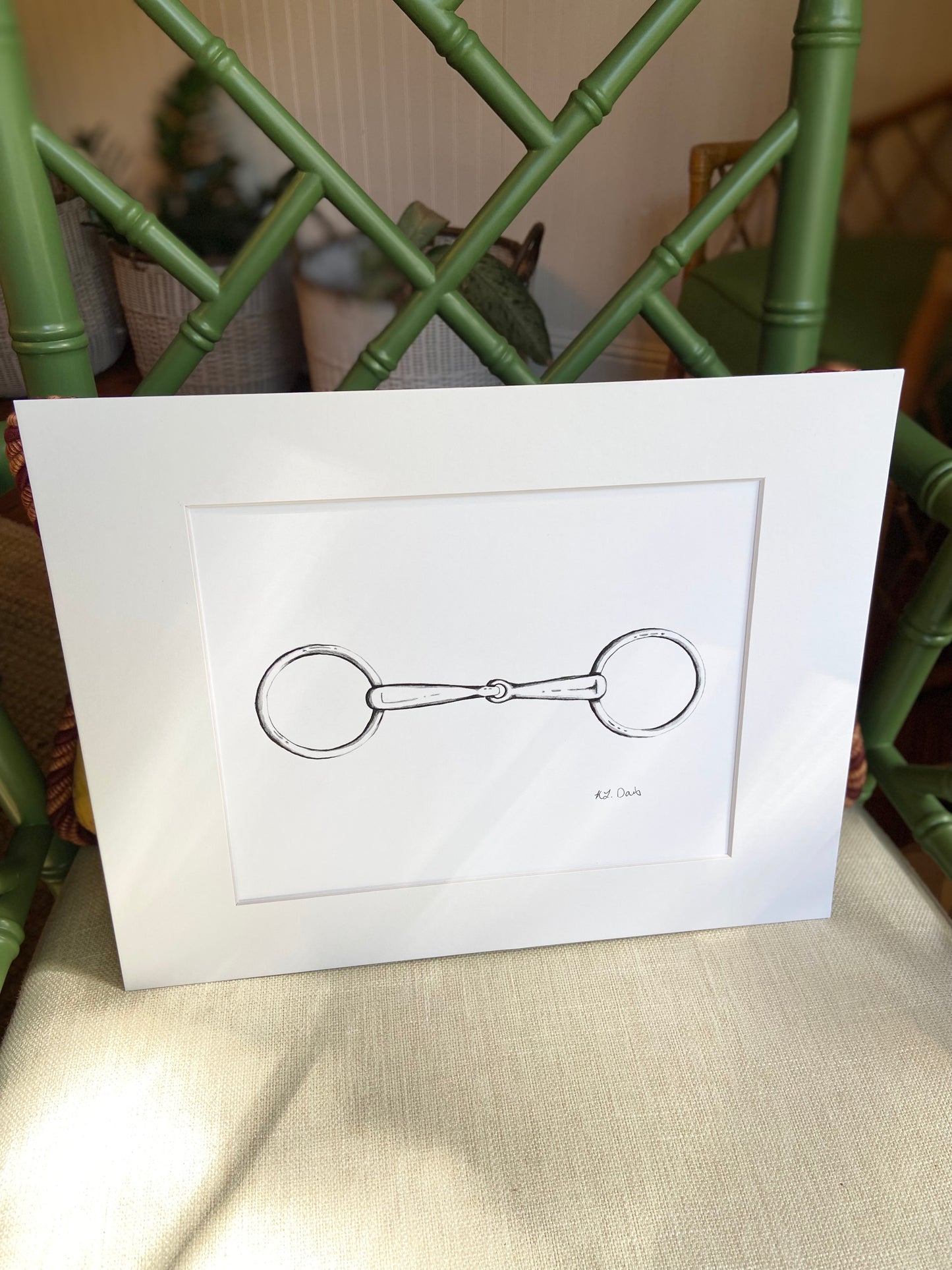 Loose Ring Snaffle Print, Signed & Matted