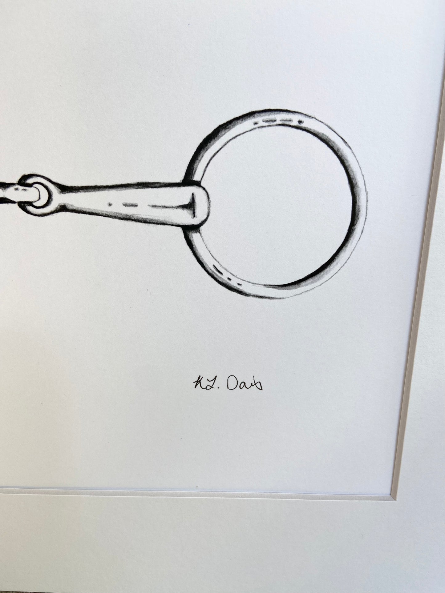Loose Ring Snaffle Print, Signed & Matted