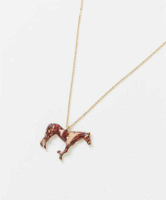 Enamel Horse Necklace